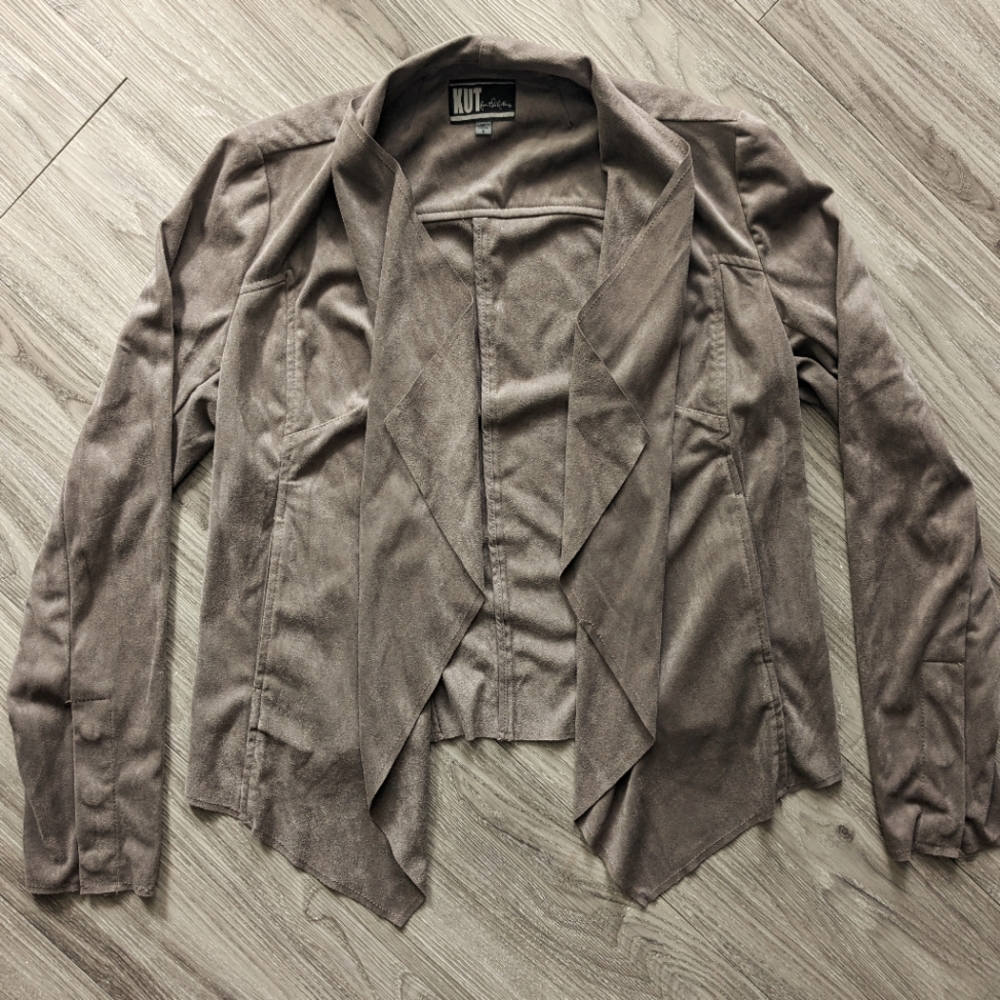 Faux Suede Blazer